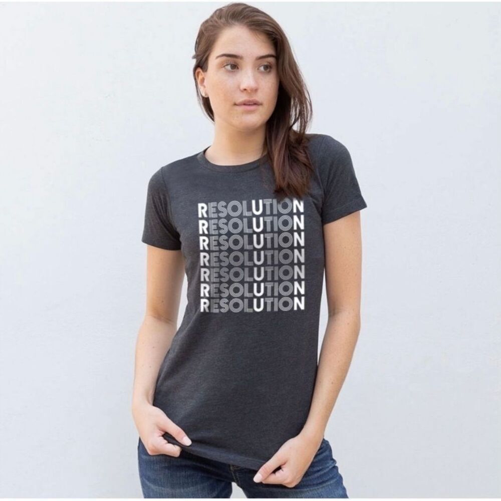 New Womens Gone For a Run New Years Resolution Graphic Tee Shirt - Sz S